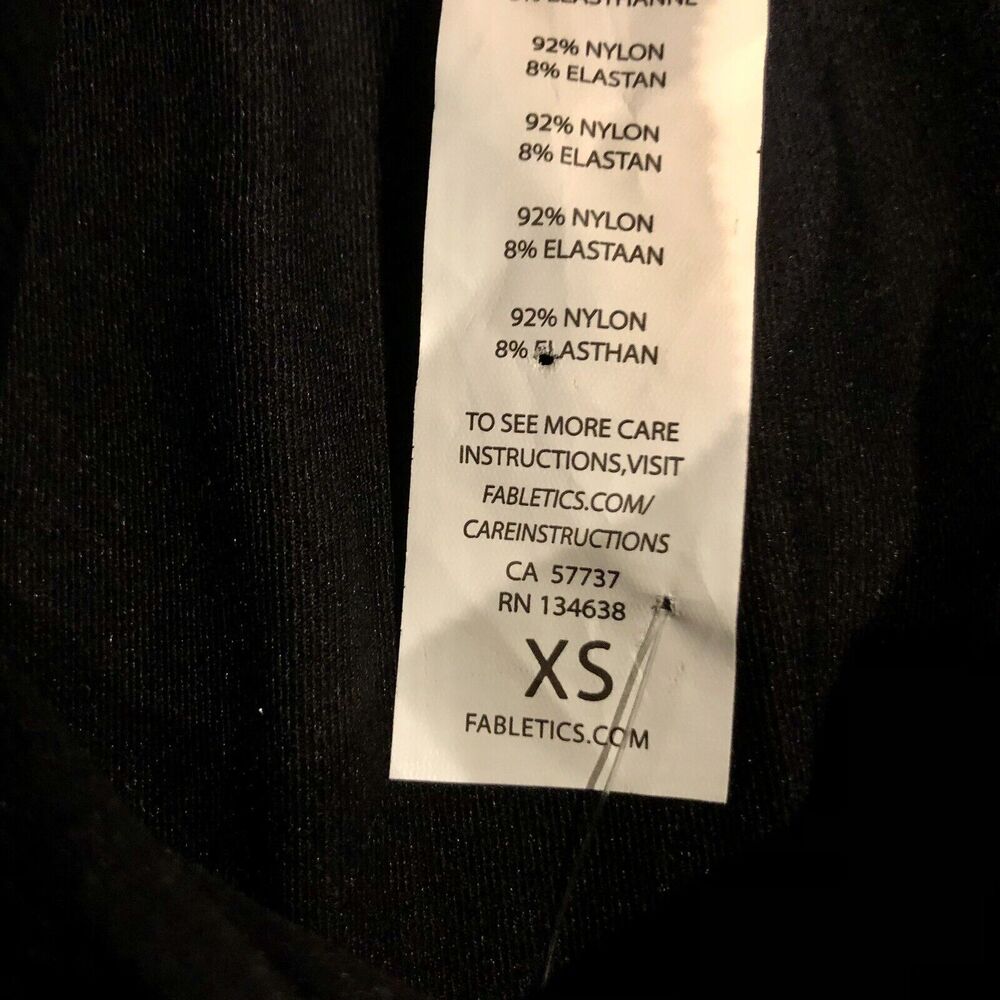 Fabletics Leggings XS 2 - 4 Black Seamless High Waisted Mesh Leggings - Picture 12 of 12